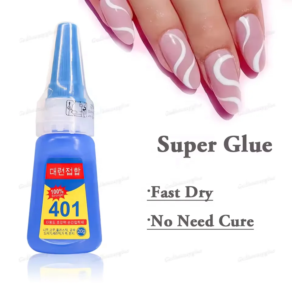 Maximum Strength 20g Clear Super Nail Glue Long Lasting Quick Drying Non Toxic