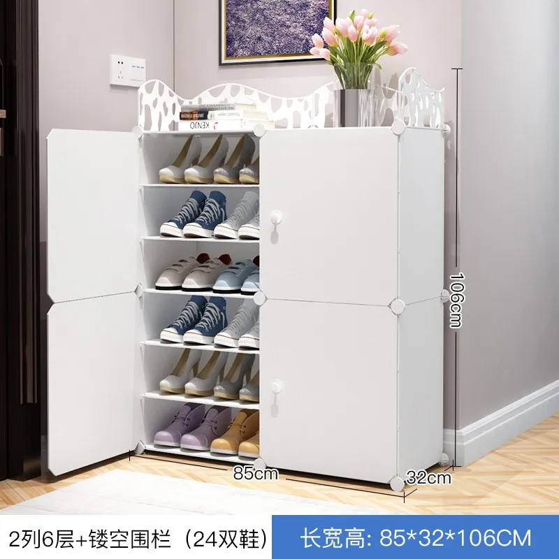 DIY Foldable Shoe Storage soft play pastel kid shoe storage PP plastic material cube wardrobe for Entryway Bedroom and Hallway