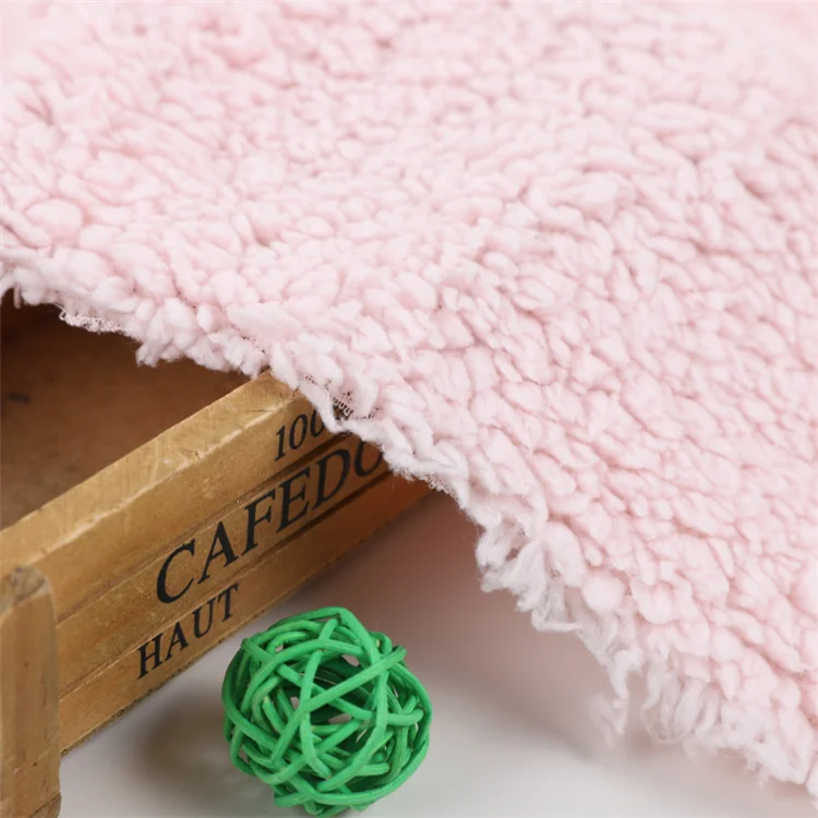 Shaoxing factory fashion tela sherpa fleece fabric for blanket