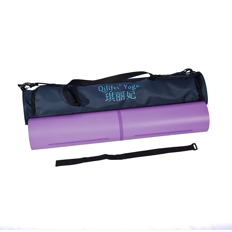 Custom made anti slip PU leather top nature fiber rubber sublimation Yoga mat