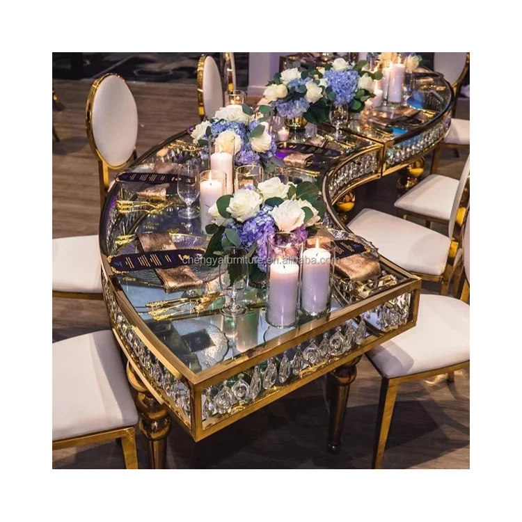Modern Design rectangle furniture wedding banquet dining table