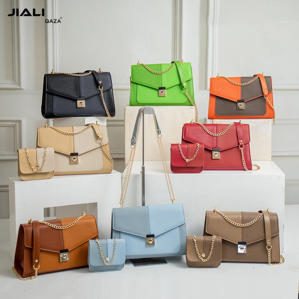 QAZA luxury 2 in 1 women shoulder crossbody bags large capacity 2024 designer new fashion side bags for ladies with coin purse