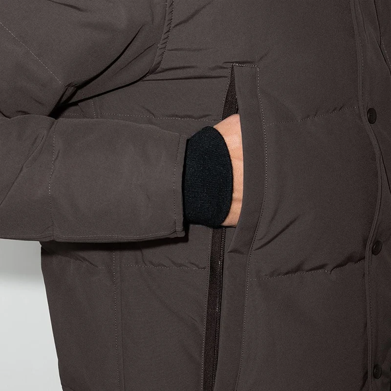 Downcontent 90% Reflective Fabric Thick Winter Coat Fill Power Hoodie Men White Duck Down Jacket