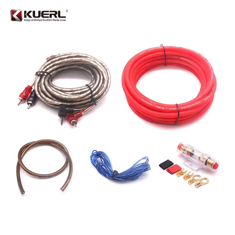 Wholesale car amplifier wiring kits 6GA amplifier installation kit 3200W car subwoofer cable set
