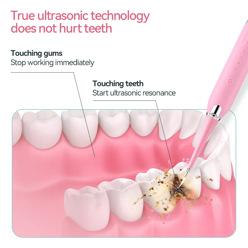 Powerful Vibrating Dental Plaque  Removable Ultrasonic Vertical 4 Mode Electric Toothbrush