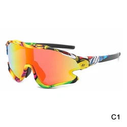 Спортивные очки, цветные спортивные солнцезащитные очки из поликарбоната, высококачественные солнцезащитные очки с встроенными линзами, мужские спортивные солнцезащитные очки