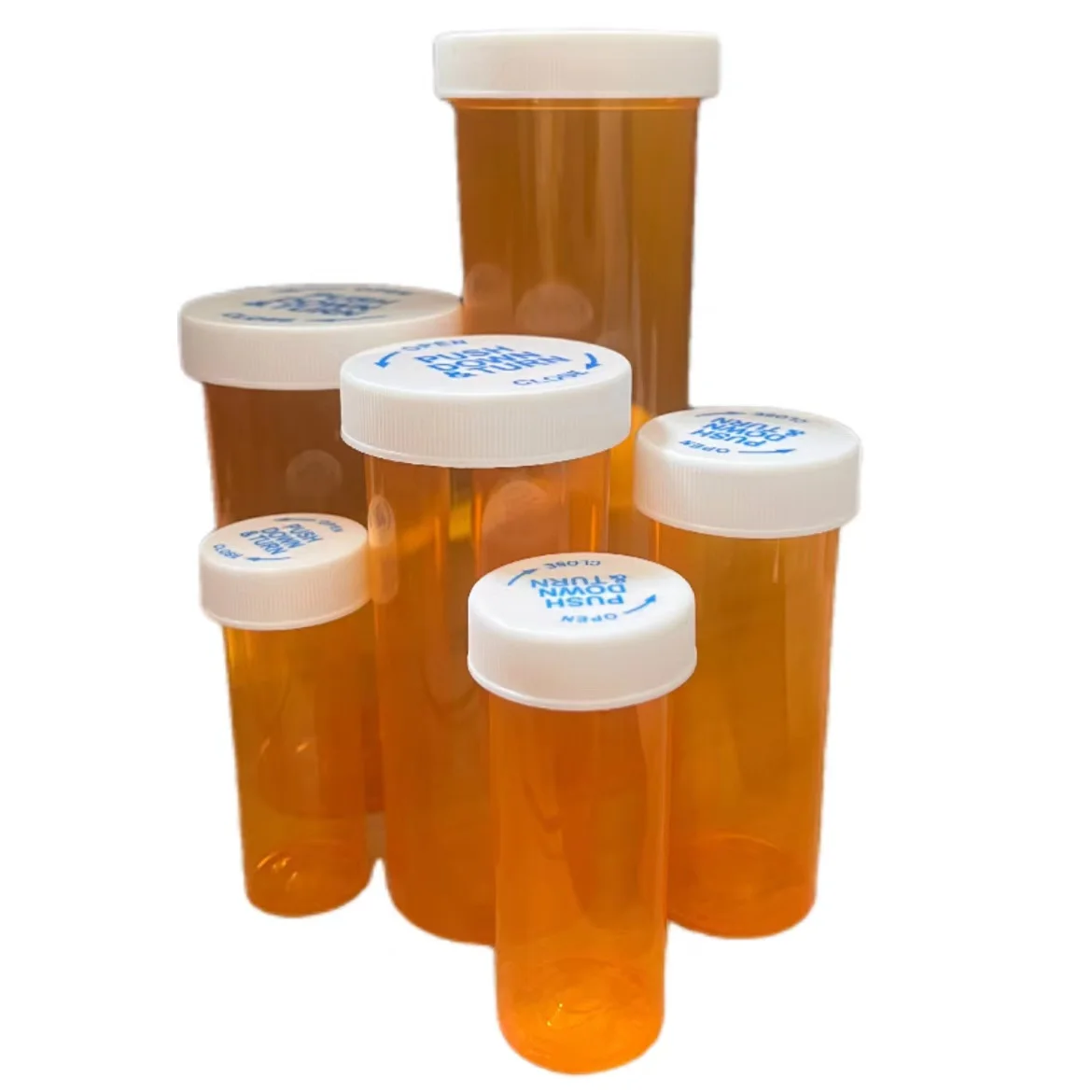 13 16 20 40 60 Dram Plastic PP Pop Top Container lid Vial Snap Cap Pill Bottles