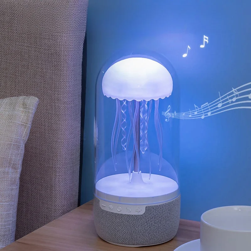 Decompression Dynamic Jellyfish Portable Speaker Lamp 1800mAh Rechargeable Colorful Ambient Lamp