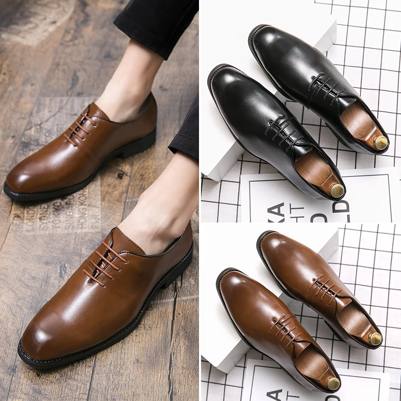 Genuine Leather Chaussures Homme Cuir Office Pure Dress Leather Shoe For Mens Career Leather Shoes 2022