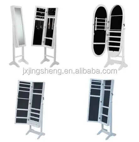 Mirrored furniture living room wall organizer jewelry cabinet