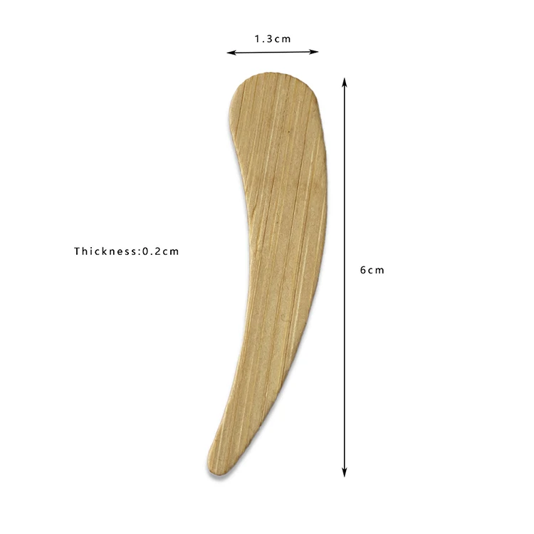 Eco-friendly Bamboo Mini Makeup Mask Spatula Scoop Wooden Cosmetic Face Mask Spoon Cream Lotions Moisturizers Scoop