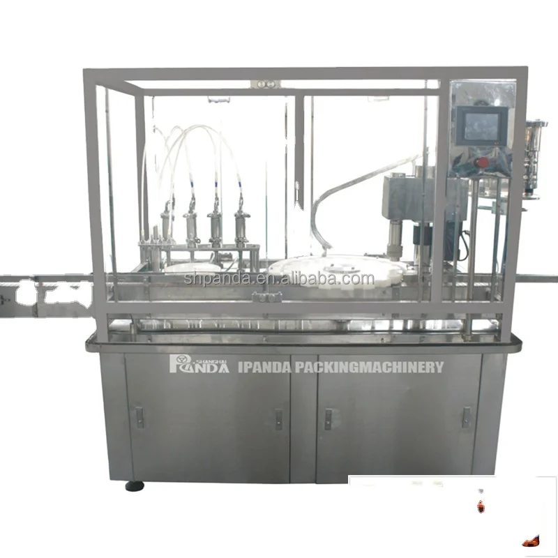 Automatic Glass/Plastic 1 litre Syrup Liquid Filling and Capping Machine