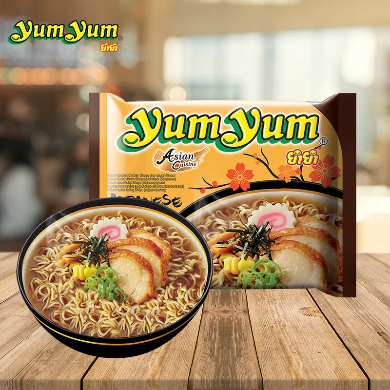 Thailand imported Yangyang brand Tom Yum Gong sour and spicy shrimp flavor instant noodles 70g*30 bags of yumyum thick soup nood