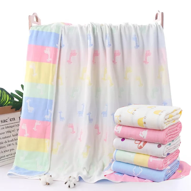 
100% Cotton 6 layers Muslin Baby Toddler Blanket Baby quilt Warm Crib Blanket 