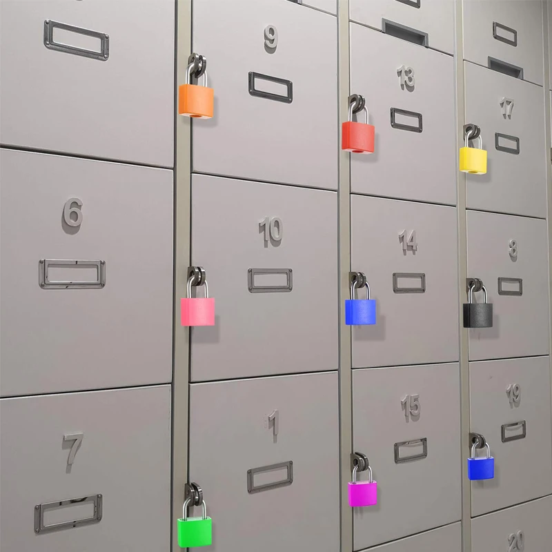 Heavy Duty Laminated Steel Lock Body with Plastic Covered Smart Padlock with Keys Wholesale Fancy Long Padlock 20mm 50mm