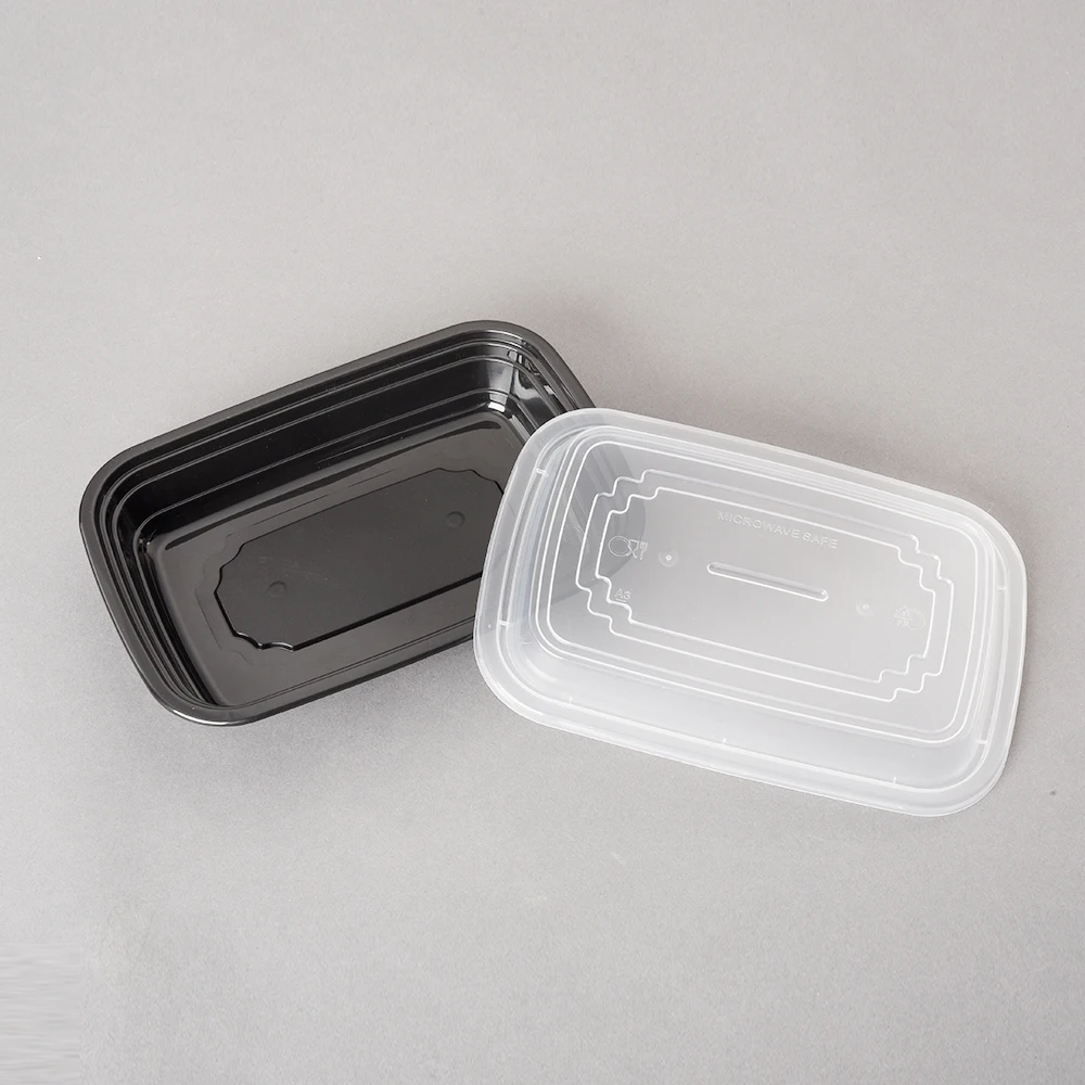 Customizable 16/24/28/32/38 Oz Microwavable Takeaway Disposable Food Packaging Plastic Container With Lid