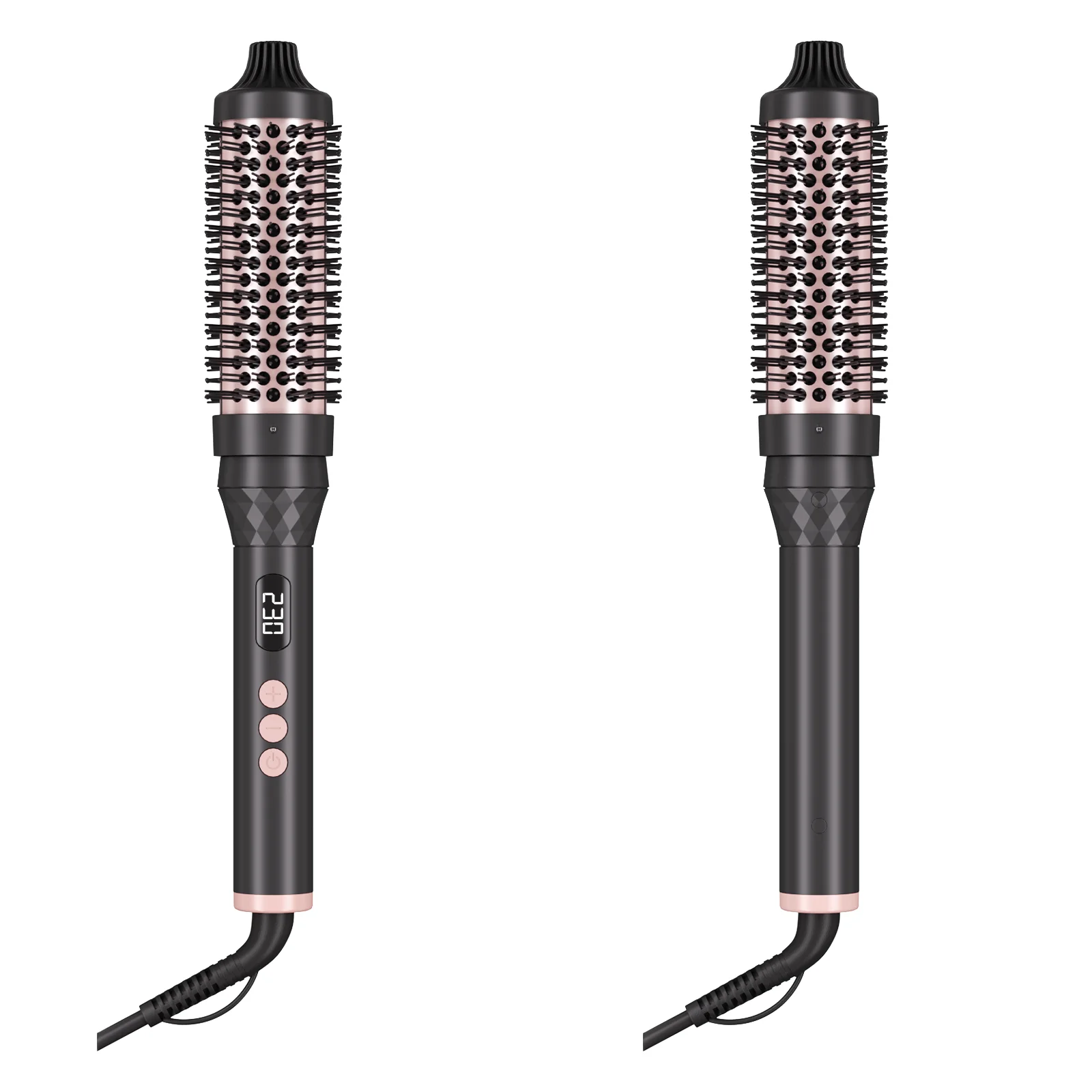 Factory Wholesale 3 In 1 Round brush Curler Anti Scald Negative Ion Hair Curler Straightener Comb Thermal Brush