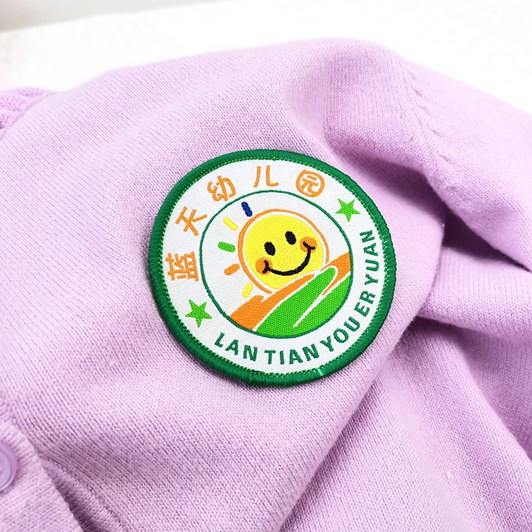 Custom Woven Patch/ Football Soccer Woven Badge/ Kid Clothes Applique Patches