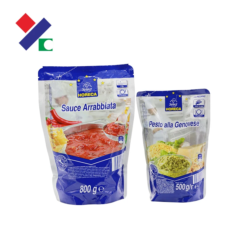 Матовая отделка Алюминий фольга yucai пластик сбоку уплотнения встать мешок упаковки еда сумка al