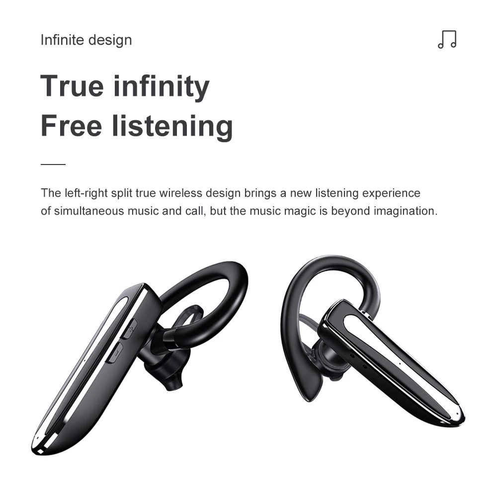 Yyk 530-1 Ear Hook Earphone Cellphone Office Driving Headphone Hands-free High Quality Led Display Rotatable Earbuds Earpiece