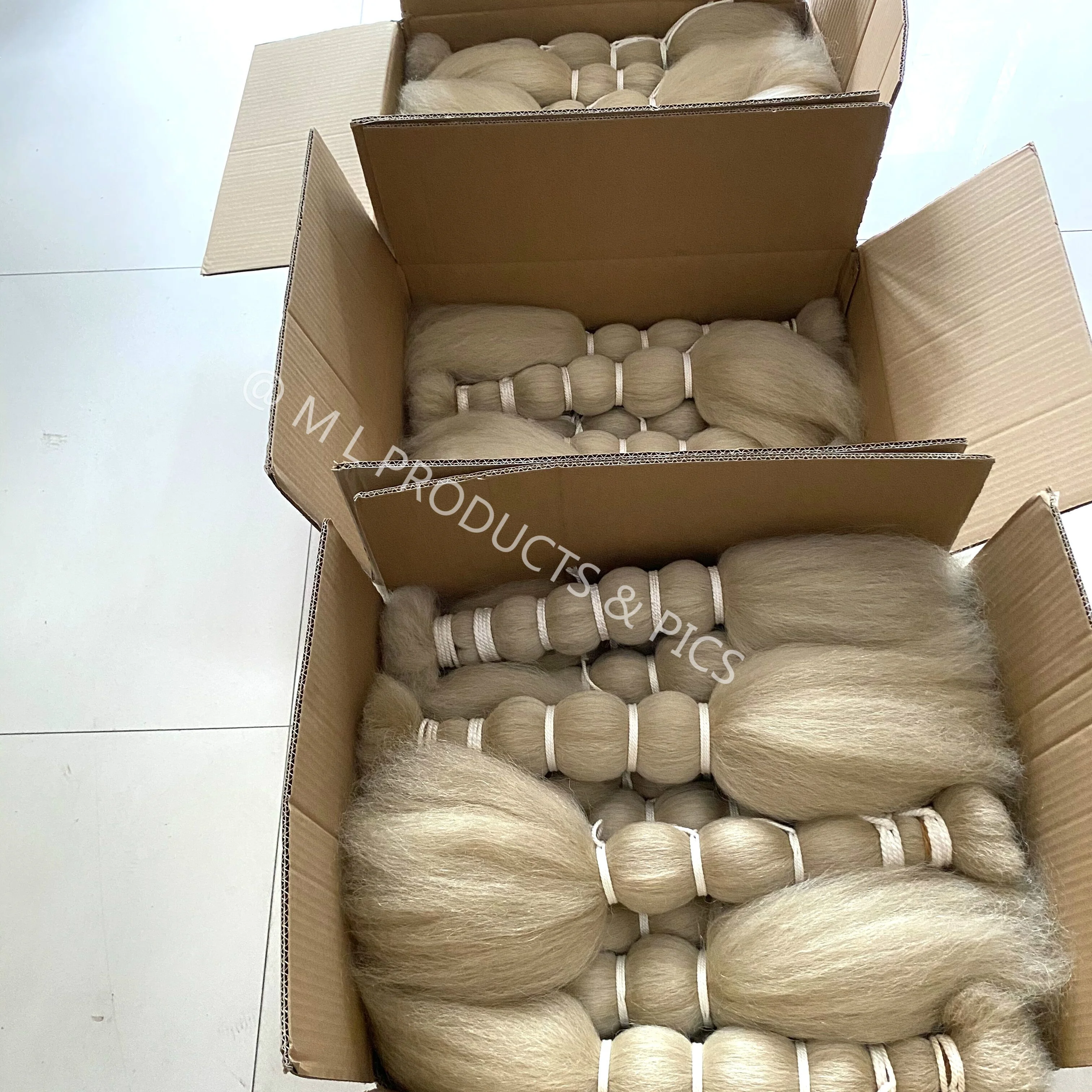 hot hair extensions 100% yak tail hair natural white color 26'