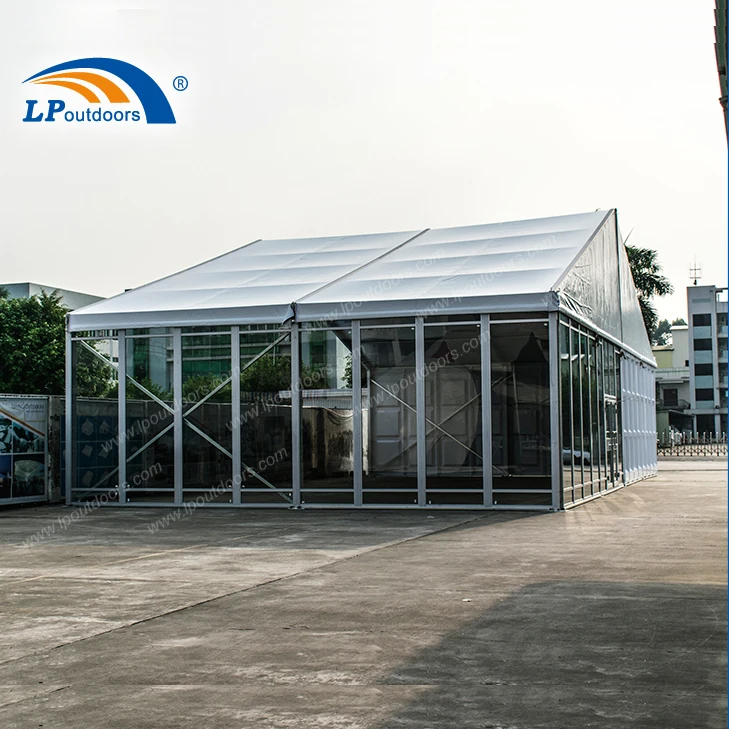 20x20 40 50m Outdoor aluminum Frame glass wall large big party storage tent for exhibition and event
