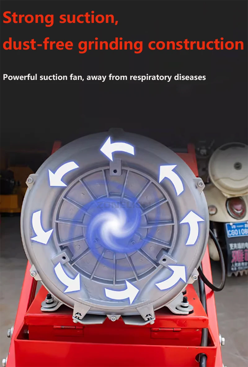 Concrete Floor Tile Machine Dust Absorption Grinding Machine Epoxy Leveling and Sanding Machine