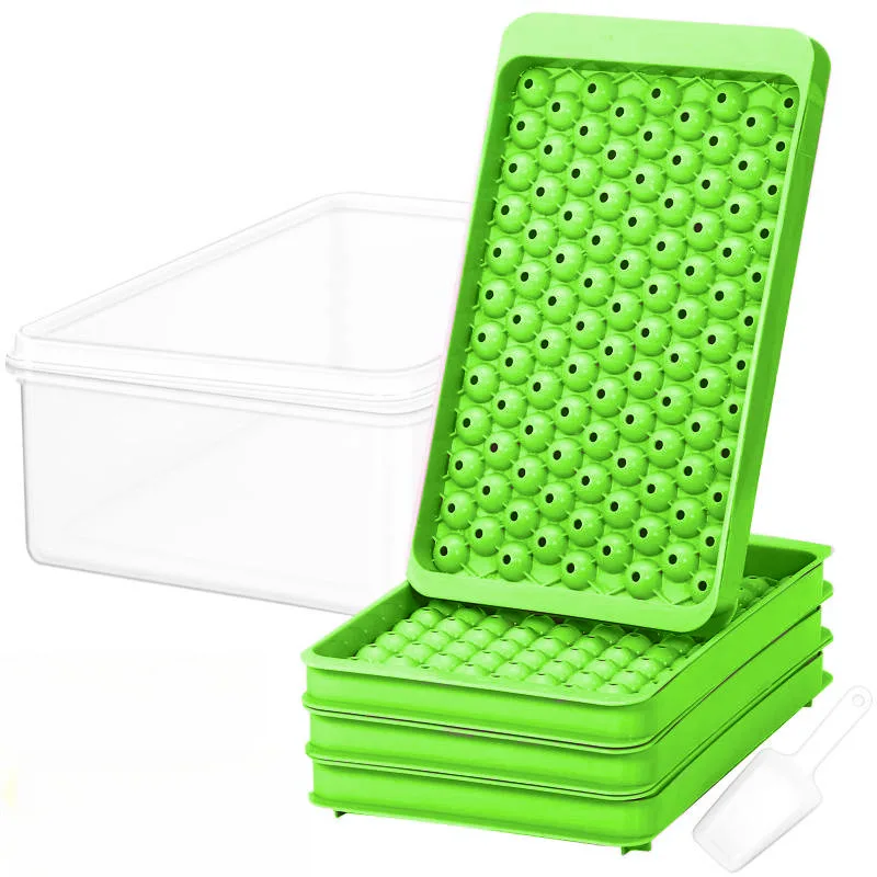 104PCS Mini Plastic Ice Cube Trays for Freezer  0.6in Ice Ball Maker Mold for Chilling Drink  Coffee Sphere Ice Molds Mini