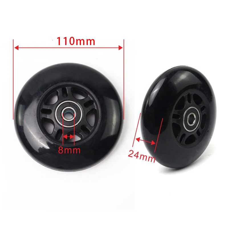 Roda De Patins Inline Skates Rollen High Impact 110mm Wheels 88a Roller Speed Inline Skate Wheels Black Scooter Wheels W0 20