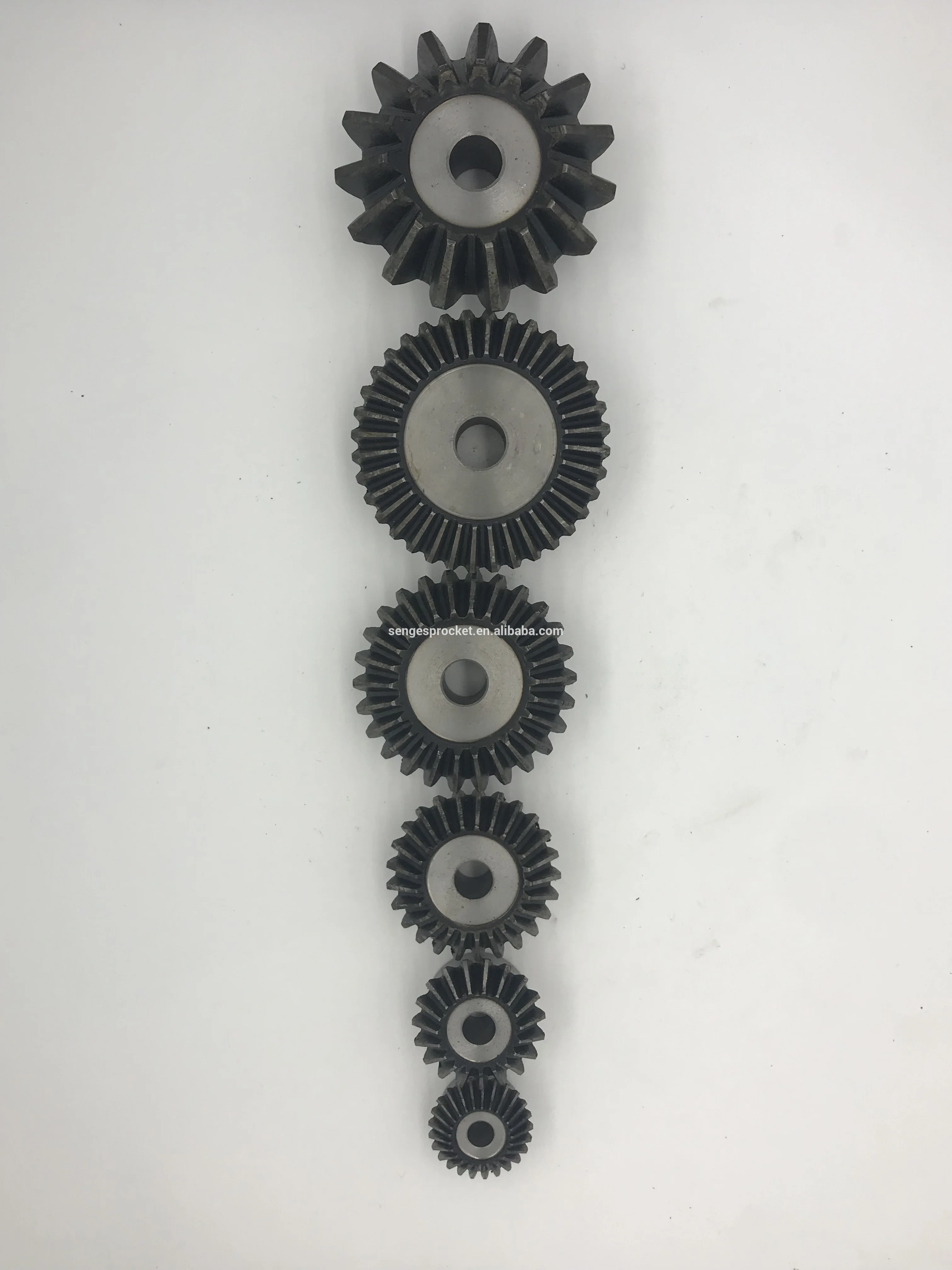 
High strength and low cost bevel spur gear, forging process hardened teeth for baler 
