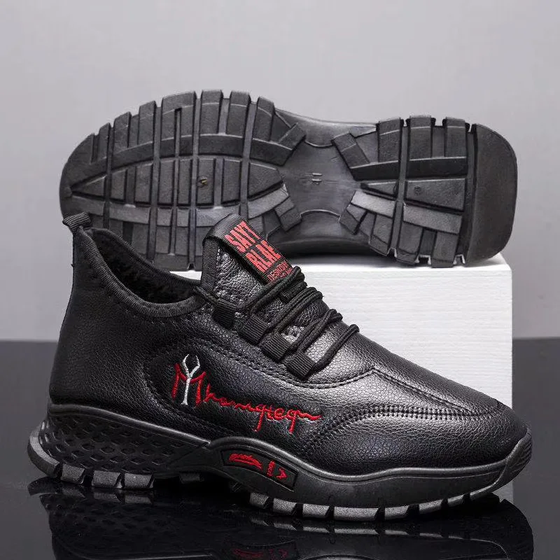new Design sport shoes men leather sneaker casual mesh breathable pu man walking shoes