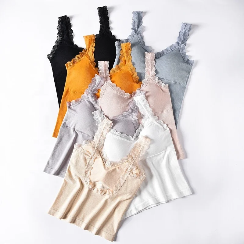 
Cheap Hot Sexy Inner Wear Lace Backless Women Padded Camisole 