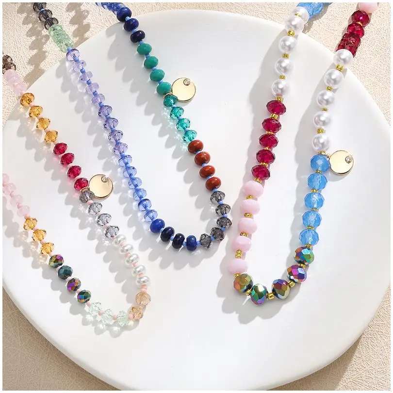 Fashion Jewelry Necklaces Dainty Love Birth Flower Name Plated Black Link Charm Long Clover Moon Heart Gift Anti Vaping Necklace