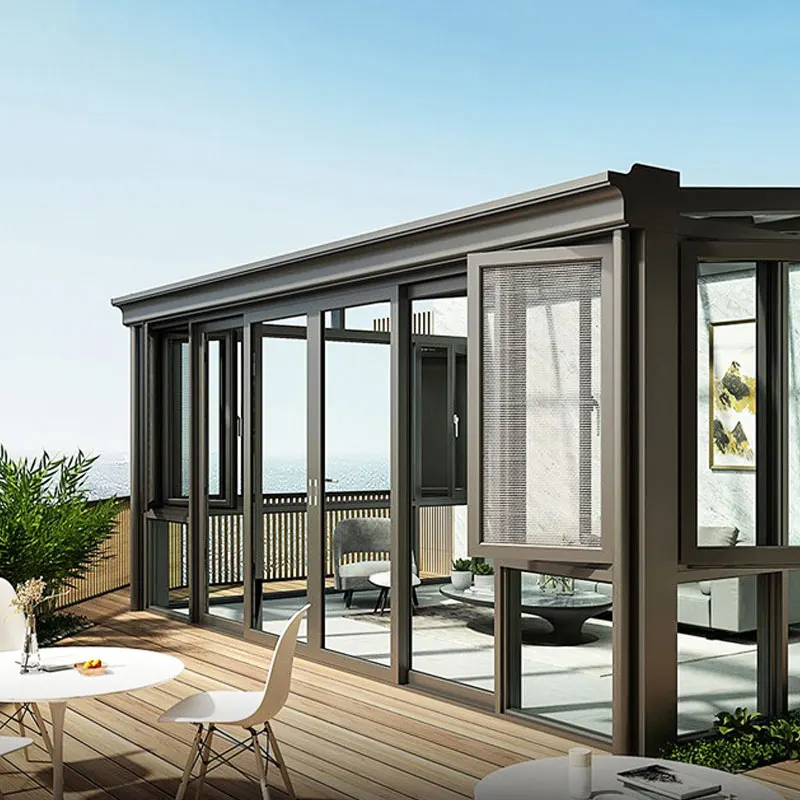 GEDELI Aluminum Alloy Solarium Greenhouse Independent Prefabricated House Sun Room