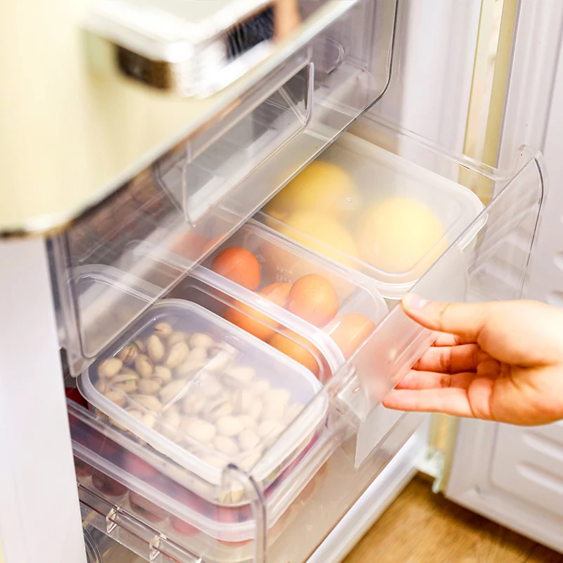 6 Piece Set Kitchen Refrigerator Storage Box Plastic Food Storage Box Food Preservation plastic storage box