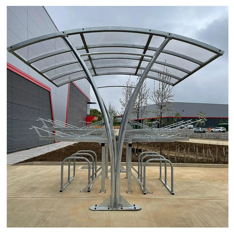 Vertical commercial outdoor u shape bike parking stand double decker bike rack