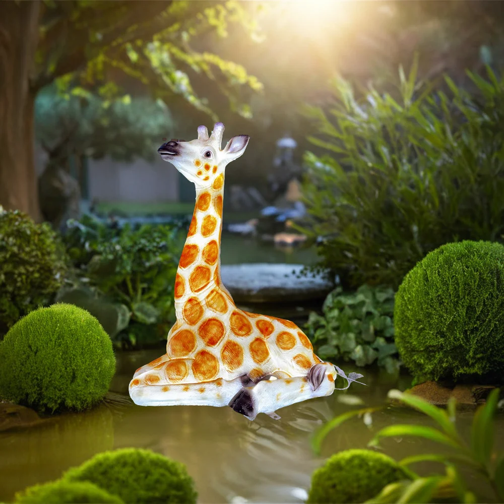 Life-Size LED Animal Light Fiberglass Resin Statue with Garden Theme Christmas Motif Light Decoration for Animal Park Zoo