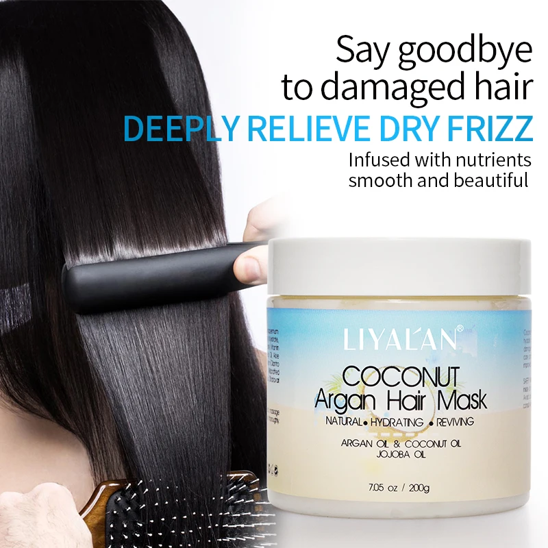 Organic Conditioner Coconut Argan Private Label Hair Spa Moisturizing Smoothing Hair Mask