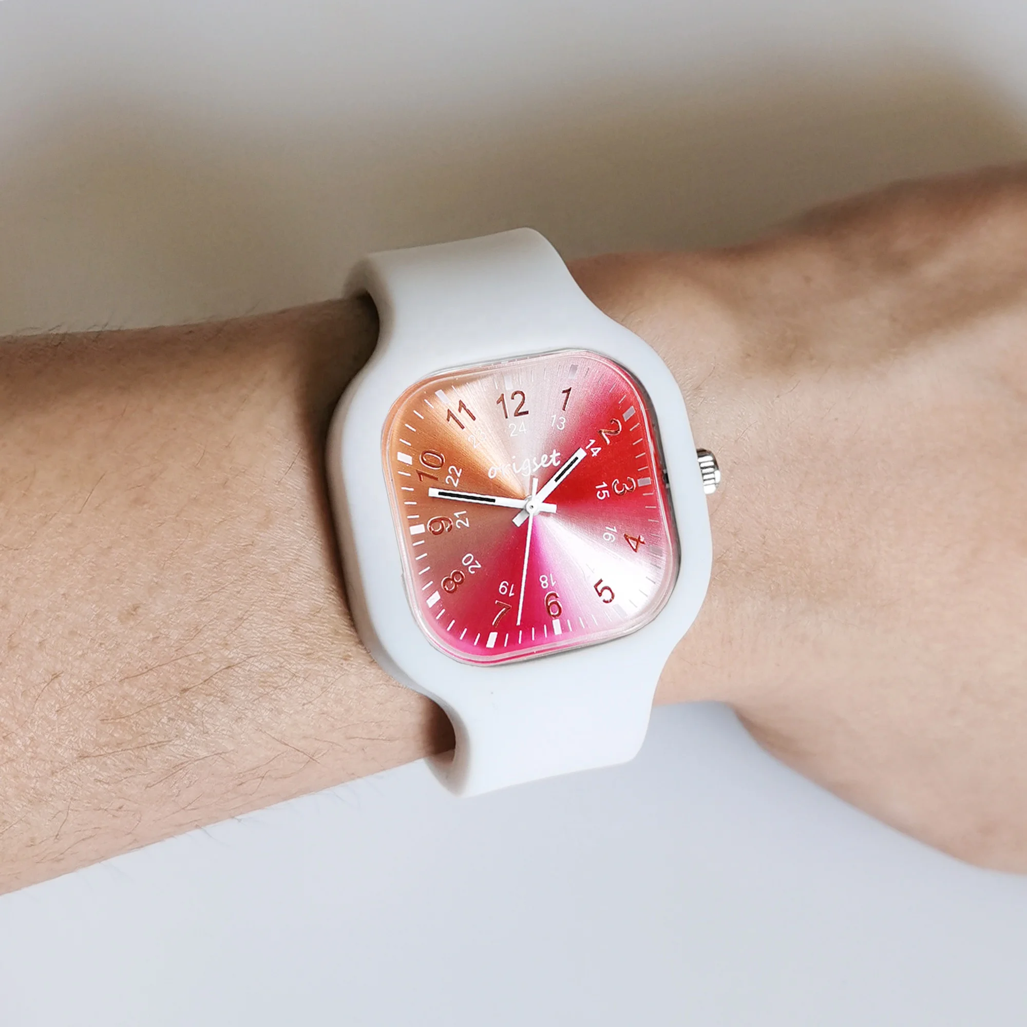 own logo printed Silicone Medical 24 hours military time big numbers nurse watches wholesale custom logo watches no minimum