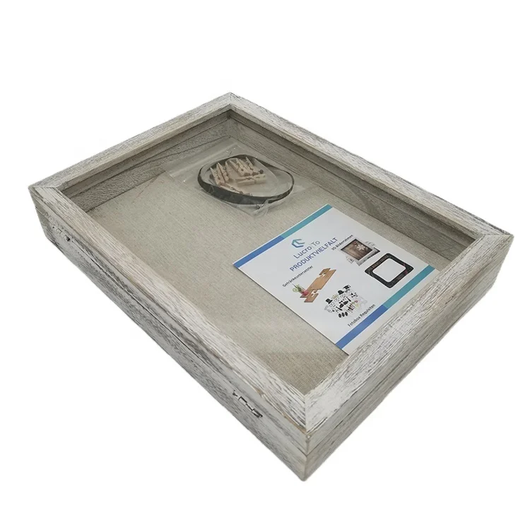 High-quality Shadow Box Frame 3dshadow Box Frames Wholesale with Burlap Display Board,8x10 Inch Wood Painting Frame 1 Color