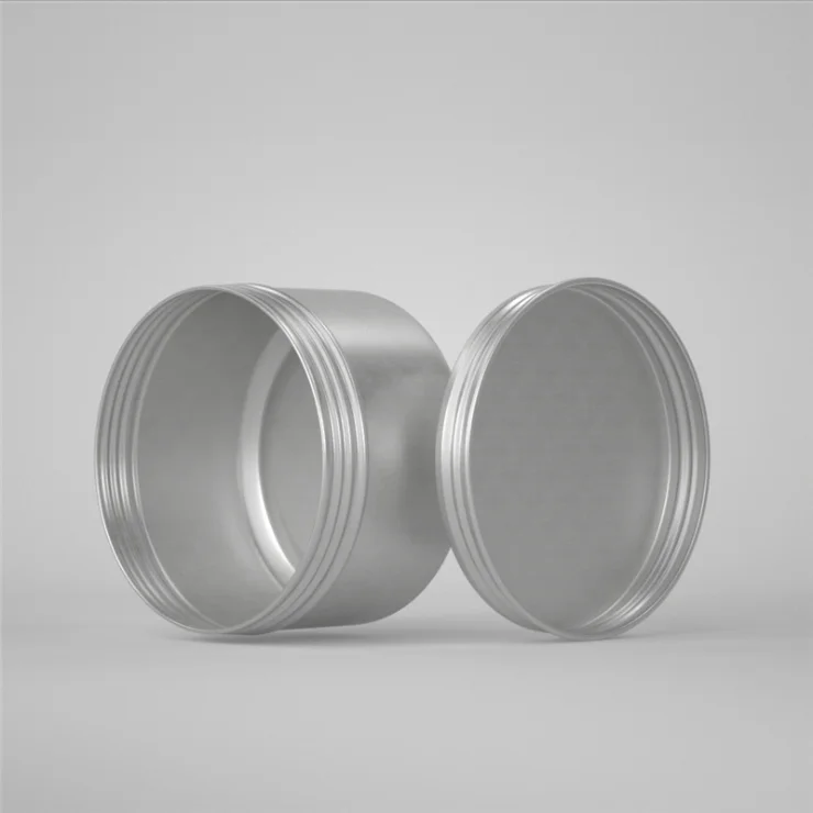 Free Sample Cosmetic Candy Metal Containers Custom Screw Top Aluminum Jar For Candle