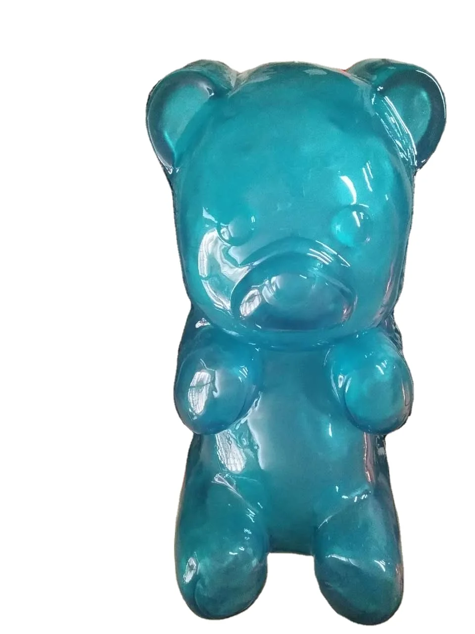 Store Promotional Visual Merchandising Transparent Resin Gummy Bear Statue