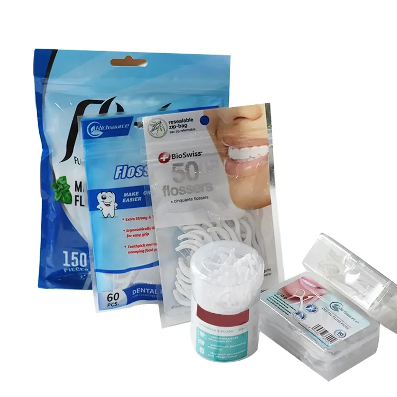 customized packing eco friendly floss picks factory direct bamboo dental floss mint flavor dental floss pick biodegradable flo