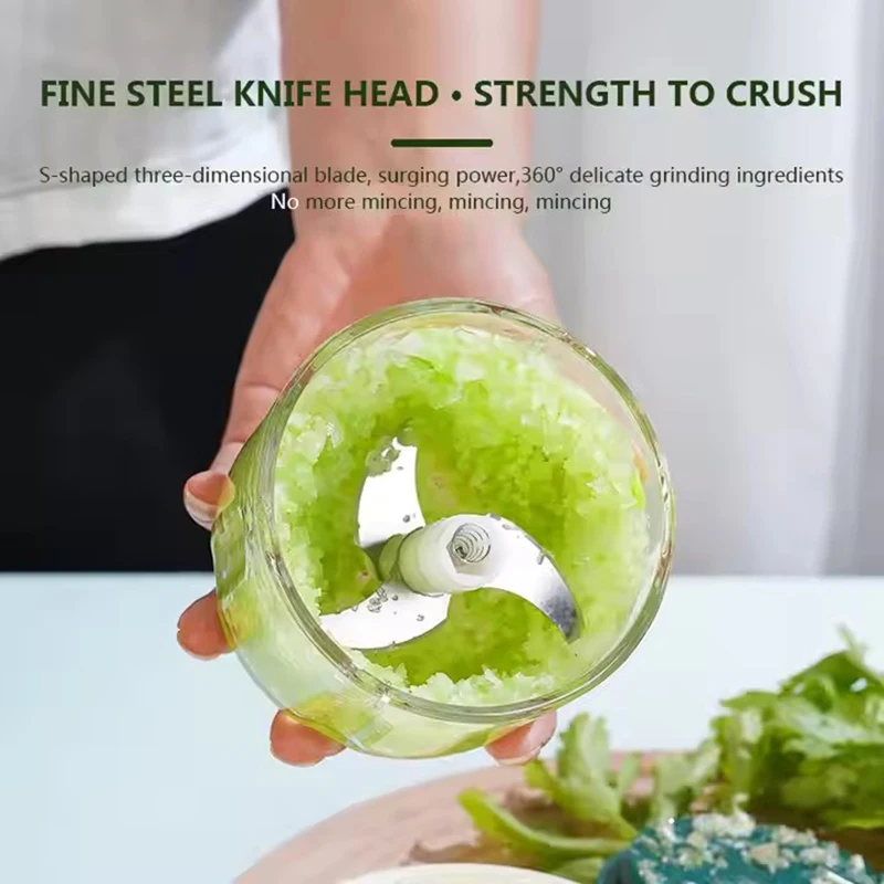 Mini Wireless Electric Garlic Pounder Garlic Press Machine Household Food Masher