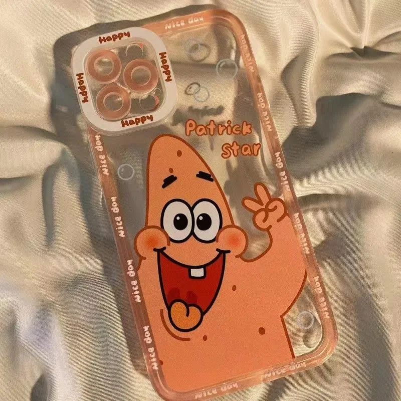 Hot sales Cartoon Patrick and Sponge Mobile TPU Phone Case For iPhone 14 13 12 11 X Pro