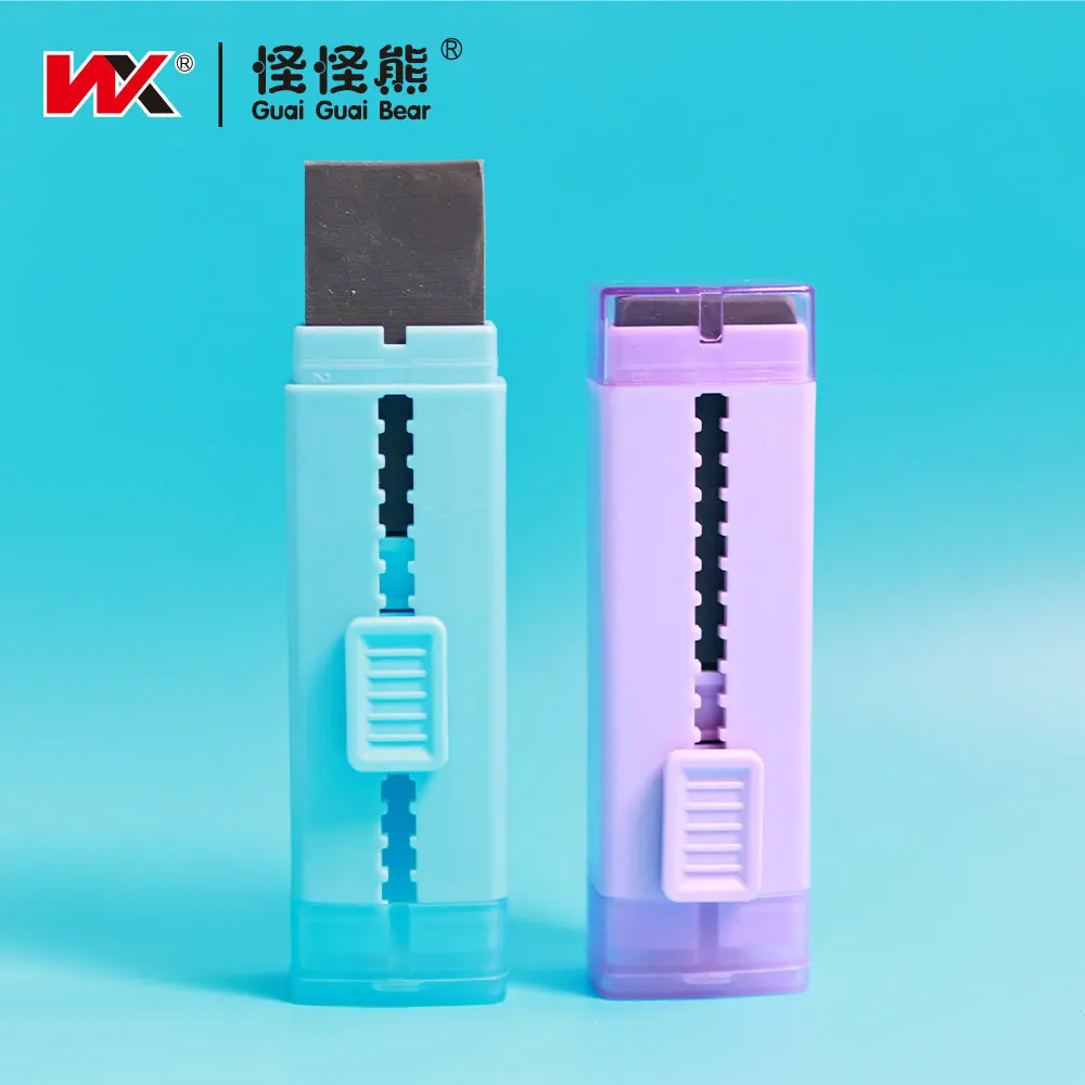 Factory spot quick acting eraser magnetic push-pull black eraser color eraser student supplies wholesale
