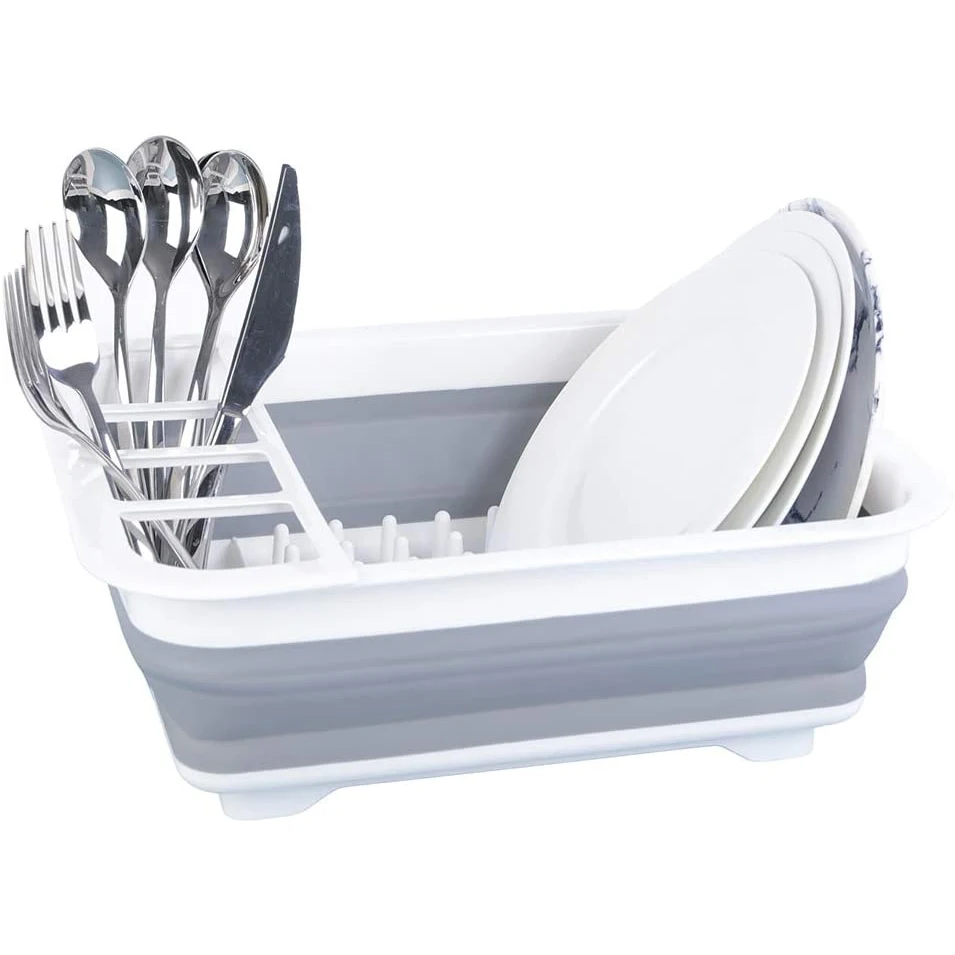 Collapsible Dish Tub Portable Collapsible Portable Wash Basin Dish Drainer With Draining Plug