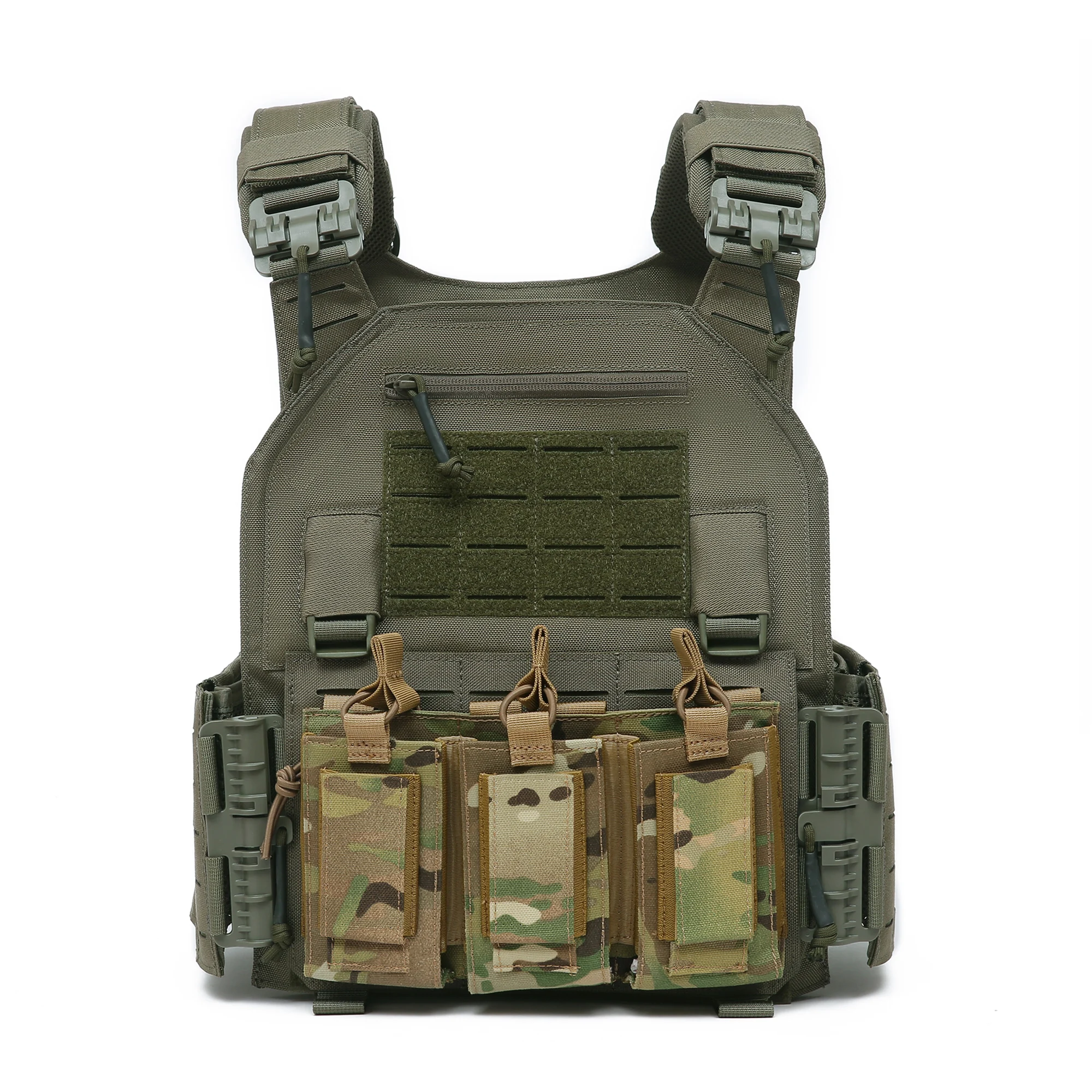 1000D Lightweight Adjustable Camouflage Tactical Vest Suits Quick Release for Jungle Hunting Airsoft Wildlife