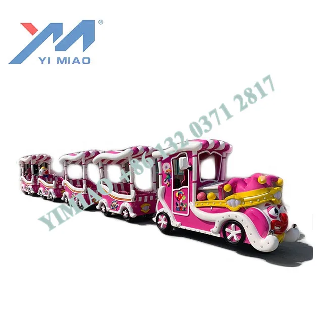2024 new design Kids Rides Mini Clown Attraction Tourist Amusement Park Trackless Train For Sale