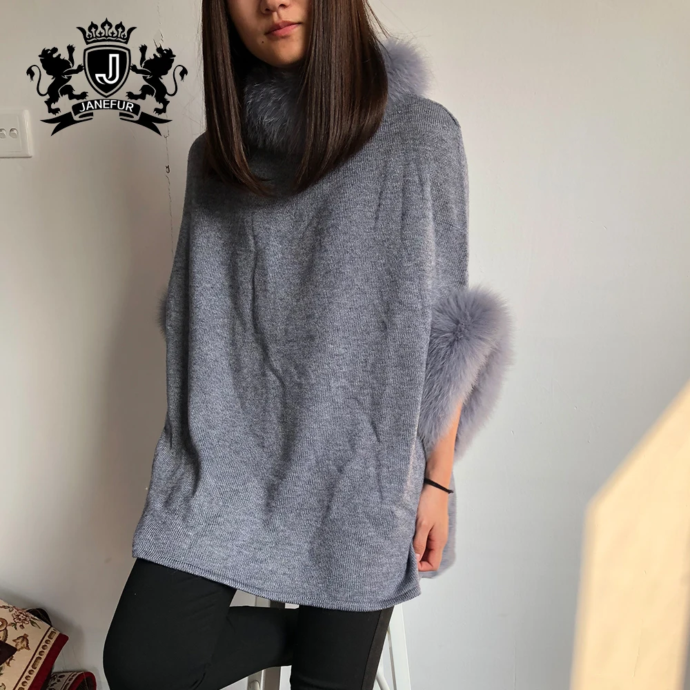 High Quality Pure Cashmere Sweater Pullovers for Women Autumn Winter Ladies Woolen Sweater with Fur